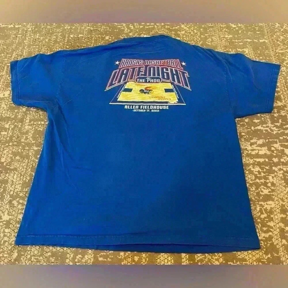 Kansas Jayhawks 2003 Late Night Short Sleeve size 2XL color Blue - Picture 4 of 5